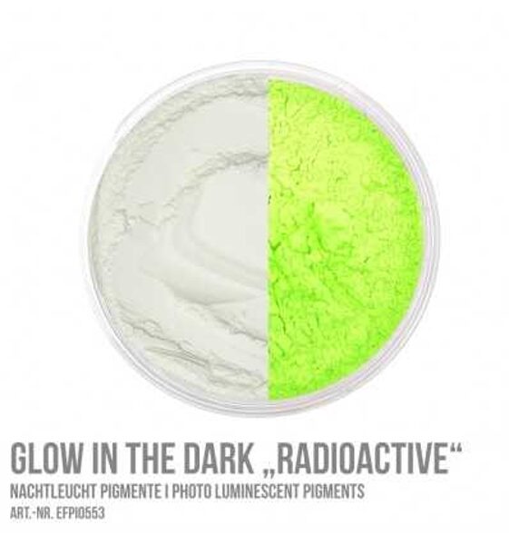 Tumsā spīdoši pigmenti radioaktīvi zaļā krāsā (25g.)
