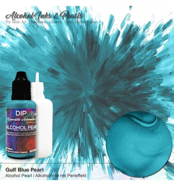 DIPON® спиртовые перламутровые чернила, голубой залив (25ml)